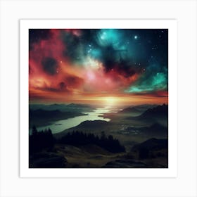 Space Stock Videos & Royalty-Free Footage 2 Art Print