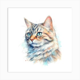 Tiffany Cat Portrait 3 Art Print