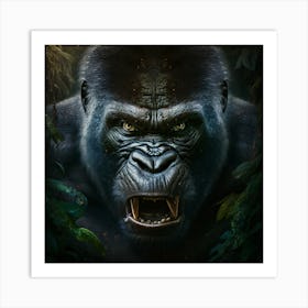 Gorilla In The Jungle 4 Art Print
