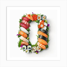 Sushi Letter O 5 Art Print