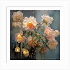 Peonies Aglow 03 Art Print