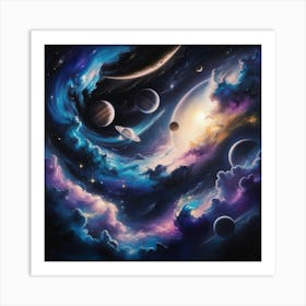 Default Paint A Breathtakingly Vibrant Celestial Masterpiece F 1 Art Print