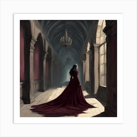 Lady In Red Art Print