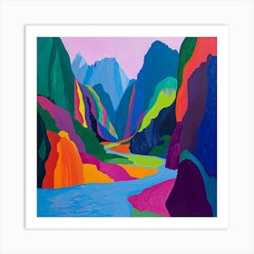 Colourful Abstract Fiordland National Park New Zealand 8 Art Print