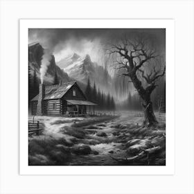 Cabin by The Cold Creek Art Print