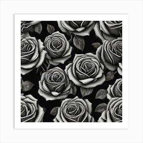 Black Roses 1 Art Print