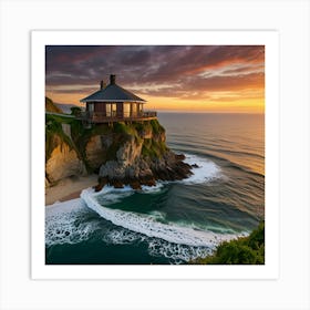 House On The Cliff 1 Art Print