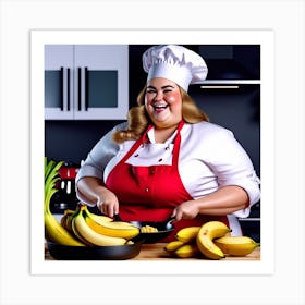 Bananas In The Kitchen Art Print