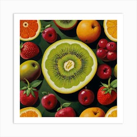 Fruit And Kiwi Art Print