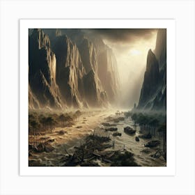 River In The Mountains Art Print