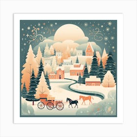 Christmas Village 34 Art Print