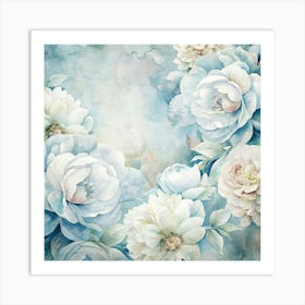 Watercolor Floral Background 7 Art Print