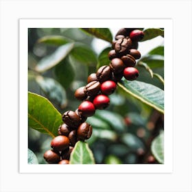 Coffee Beans On A Tree 46 Art Print