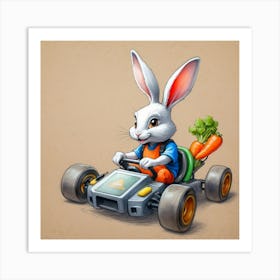 Bunny Kart Art Print