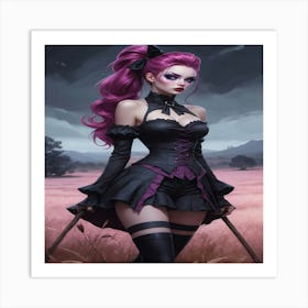 Gothic Girl Art Print