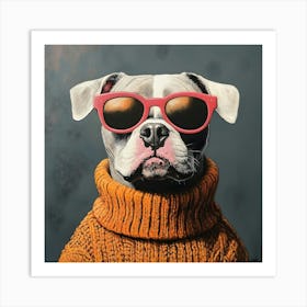 Too Cool Pitbull 12 Art Print