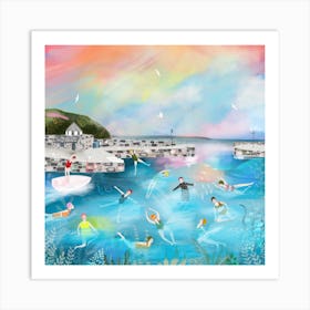 Outdoor Swimmers Art Print