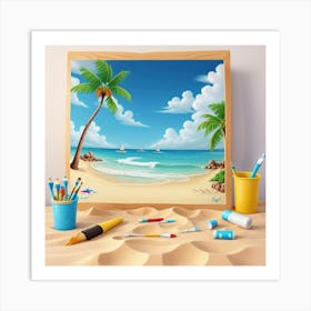 Beach Scene Art Print