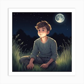 Lunar Boy Art Print