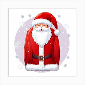 Cartoon Style Winter Clothing Collection Featuring A Red Fluffy Santa Claus Hat With A White Brim A (6) Art Print