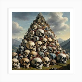 Skulls On A Mountain Art Print