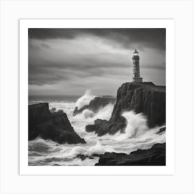 A Monochromatic Seascape Art Print