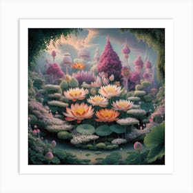 Enchanted Bloom A Fantastical Garden (1) Art Print