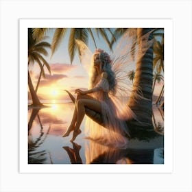 Fairy On The Beach 2 Art Print