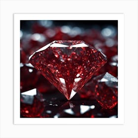 Red Diamond Art Print