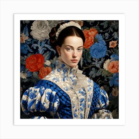 Lady In Blue Art Print