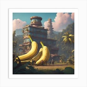 Bananas In The Jungle Art Print