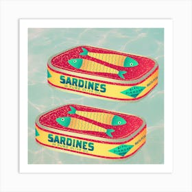 Sardines vintage design Art Print