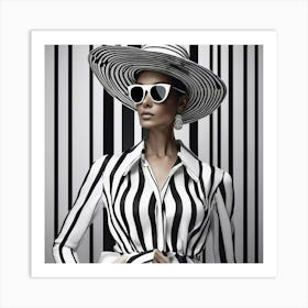 Woman In A Hat 1 Art Print