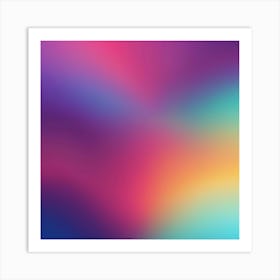 A smooth abstract gradient with vibrant colors transitioning seamlessly from one shade to another. The artwork should be modern, minimalistic, and visually striking, with an emphasis on color harmony Art Print