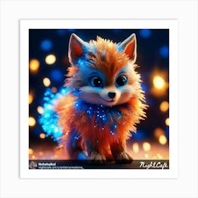 Night Fox 4 Art Print