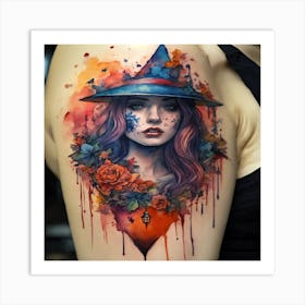 Witch Tattoo Art Print