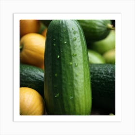 Cucumbers And Oranges Art Print