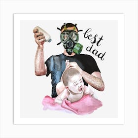 Best Dad Father's Day 1 Art Print