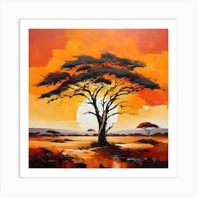 Acacia Tree Art Print