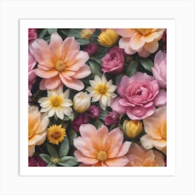 Floral Pastels Art Print