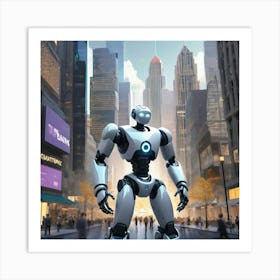 Robot In The City 1 Art Print