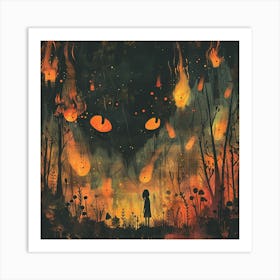 Girl In The Forest 3 Art Print