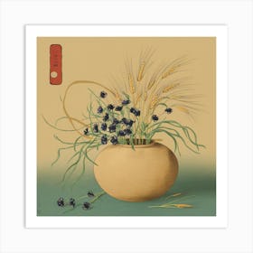 Vase Of Wheat 1 Art Print