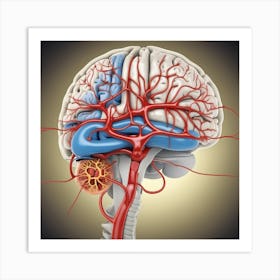 Blood Vessels In The Brain 2 Art Print