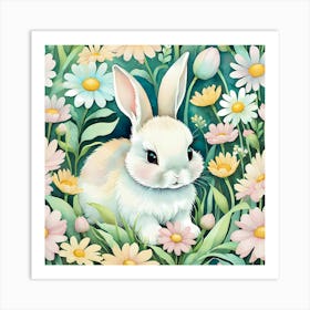 Easter Bunny Artwork For Kids Art Print