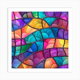 Stained Glass Background Art Print