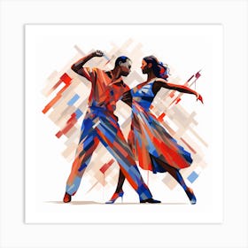 Latin Dancers Art Print