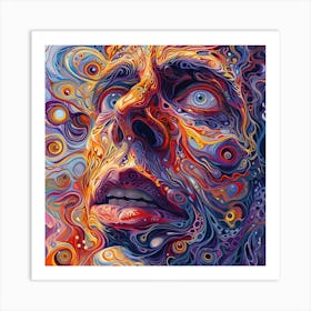 Abstract Psychedelic Painting 1 Art Print