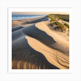 Sand Dunes At Sunset Art Print