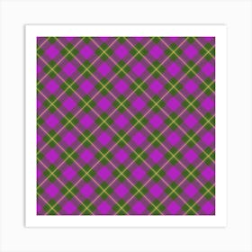 Purple And Green Tartan 1 Art Print